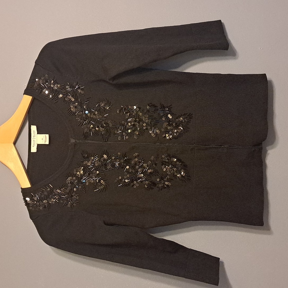 White House Black Market Beaded Cardigan